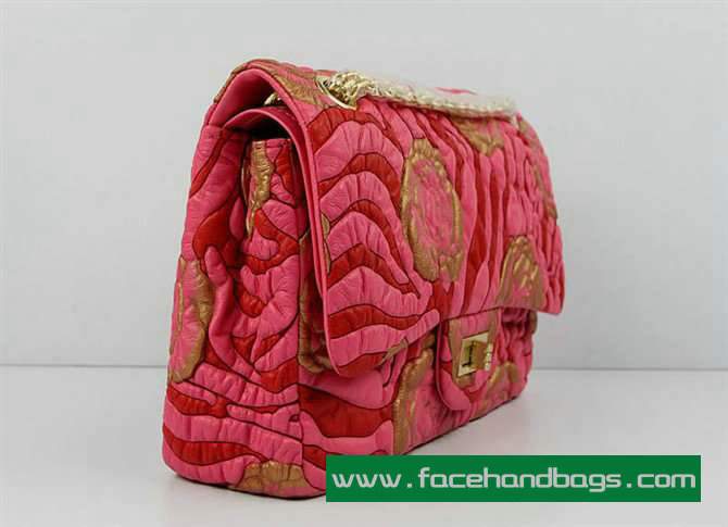 Chanel 2.55 Rose Handbag 50145 Gold Hardware-Pink Gold